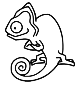 Wood Lizard Outline PNG Image