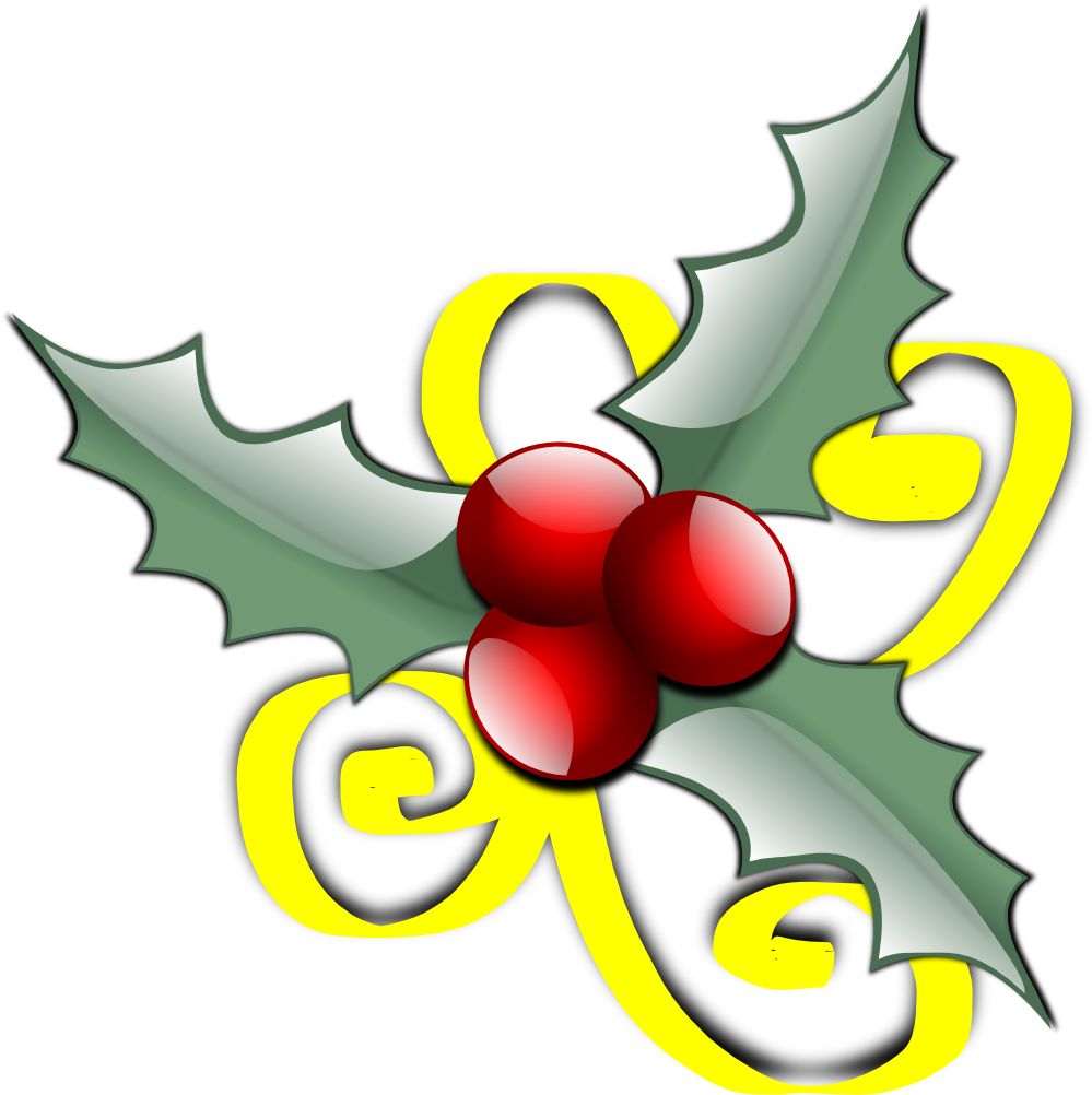 Clip Art: Holly Christmas 6 Xmas Holiday Art ...
