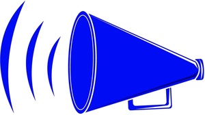 Megaphone Clipart Image - Cartoon of a Blue Megaphone