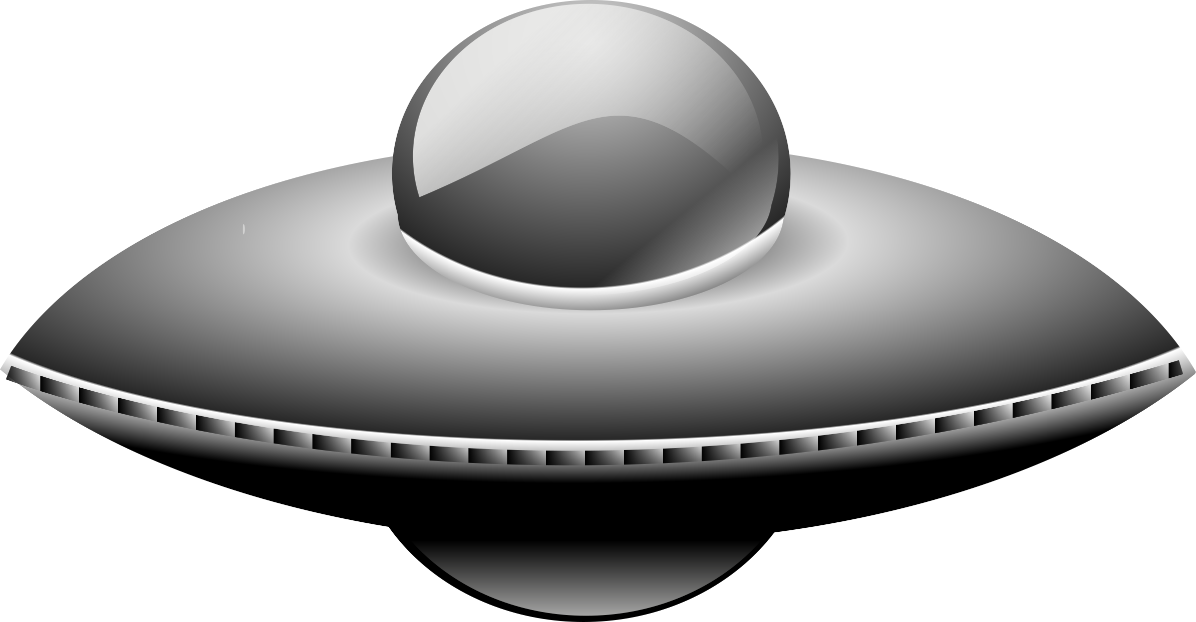 Clipart - Ufo in metalic style