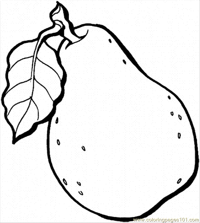 Pear 7 Coloring Page - Free Pears Coloring Pages ...