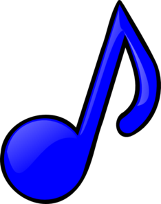 Color music notes clipart