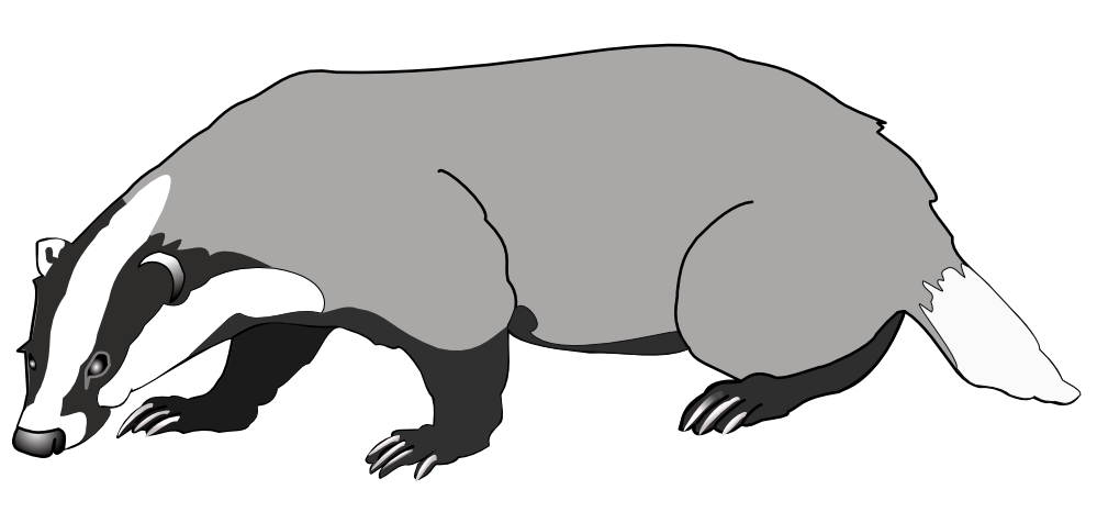 Badger clipart black and white - ClipartFox