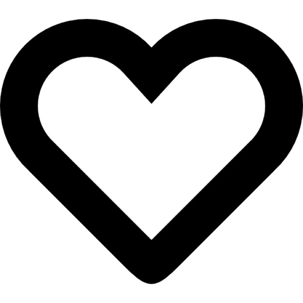 Heart shape thick outline Icons | Free Download