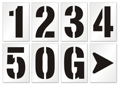 Parking Lot Number & Letter Stencils