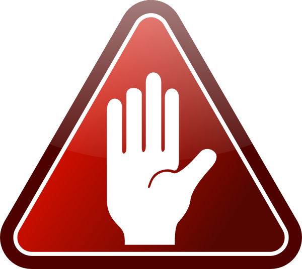 Hand Stop Sign Clipart