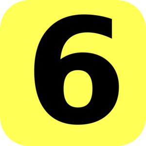 The number 6 clipart