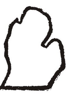 Large Michigan Mitten Clipart