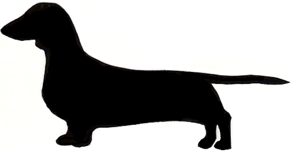 Dachshund silhouette clip art