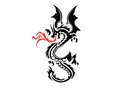 Fire Breathing Dragon Tattoo
