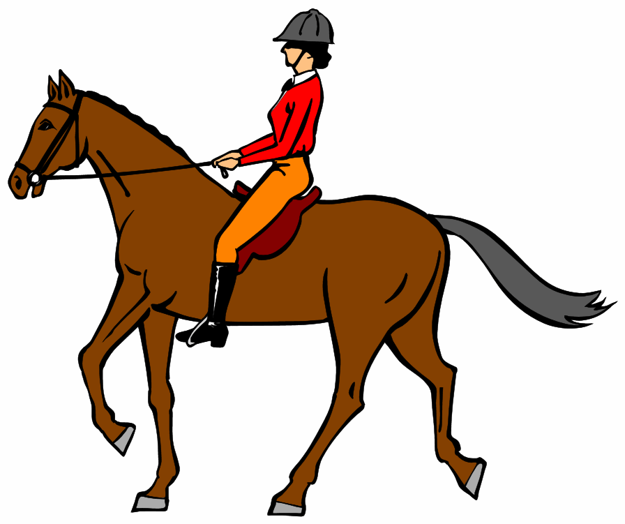 Horseback riding clipart