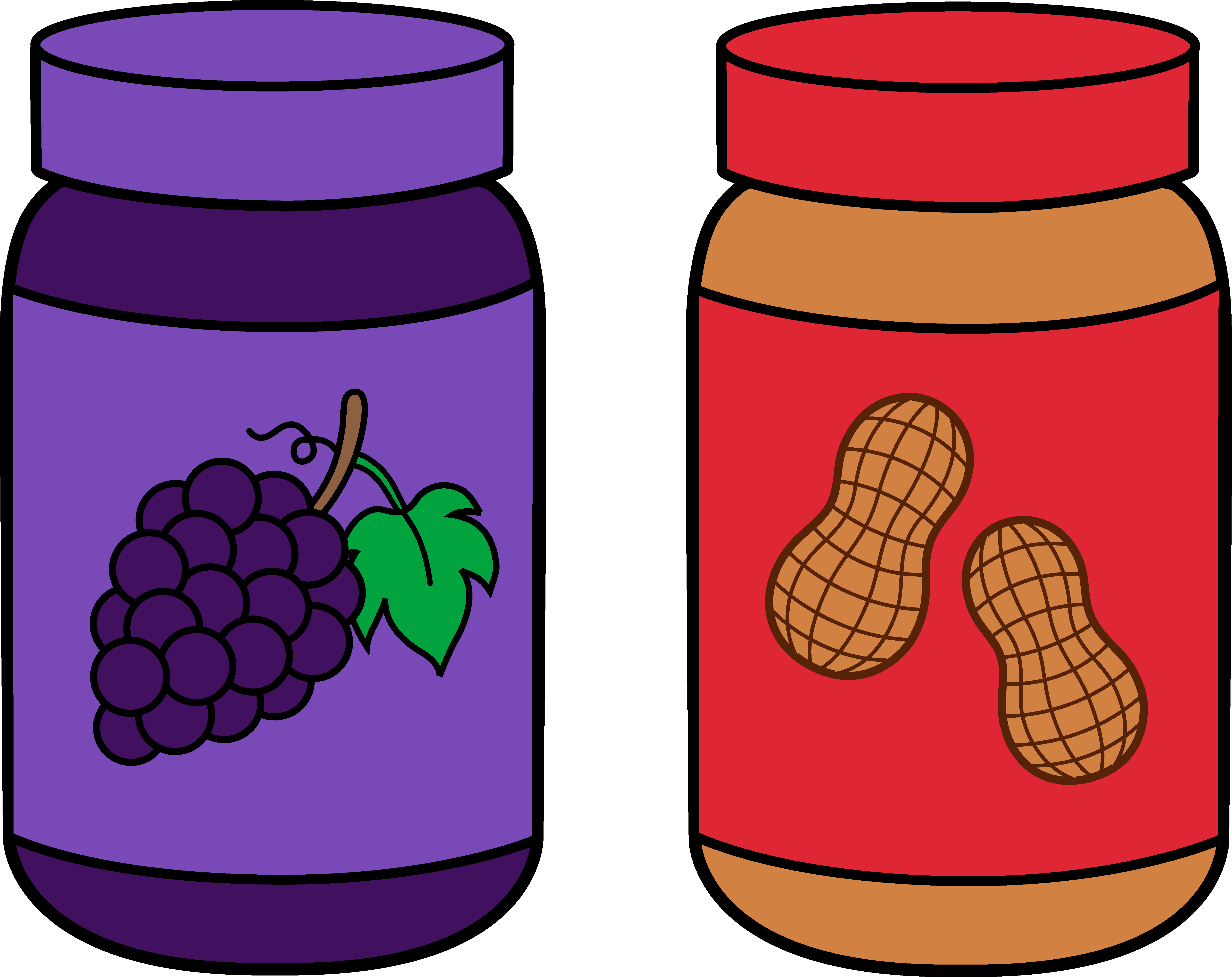 Peanut butter jar clipart