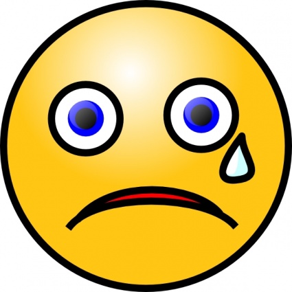 Clipart sad face crying