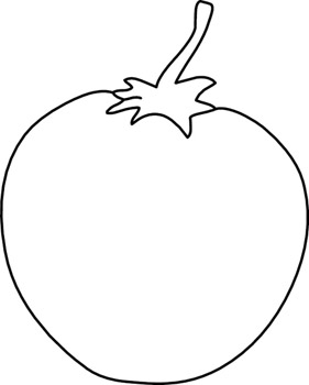 Tomato Black And White Clipart