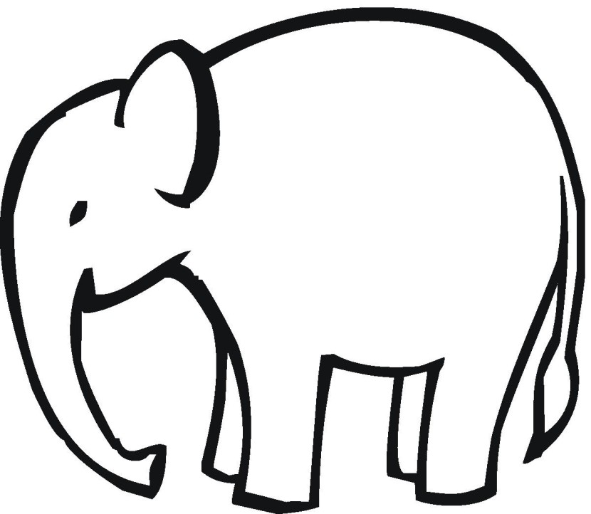 Elephant Clipart Black and White - Clipartion.com
