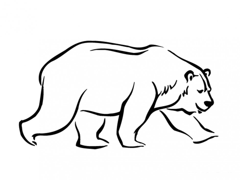 Standing Black Bear Drawing - Free Clipart Images