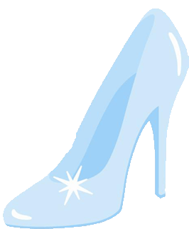 Cinderella glass slipper clipart