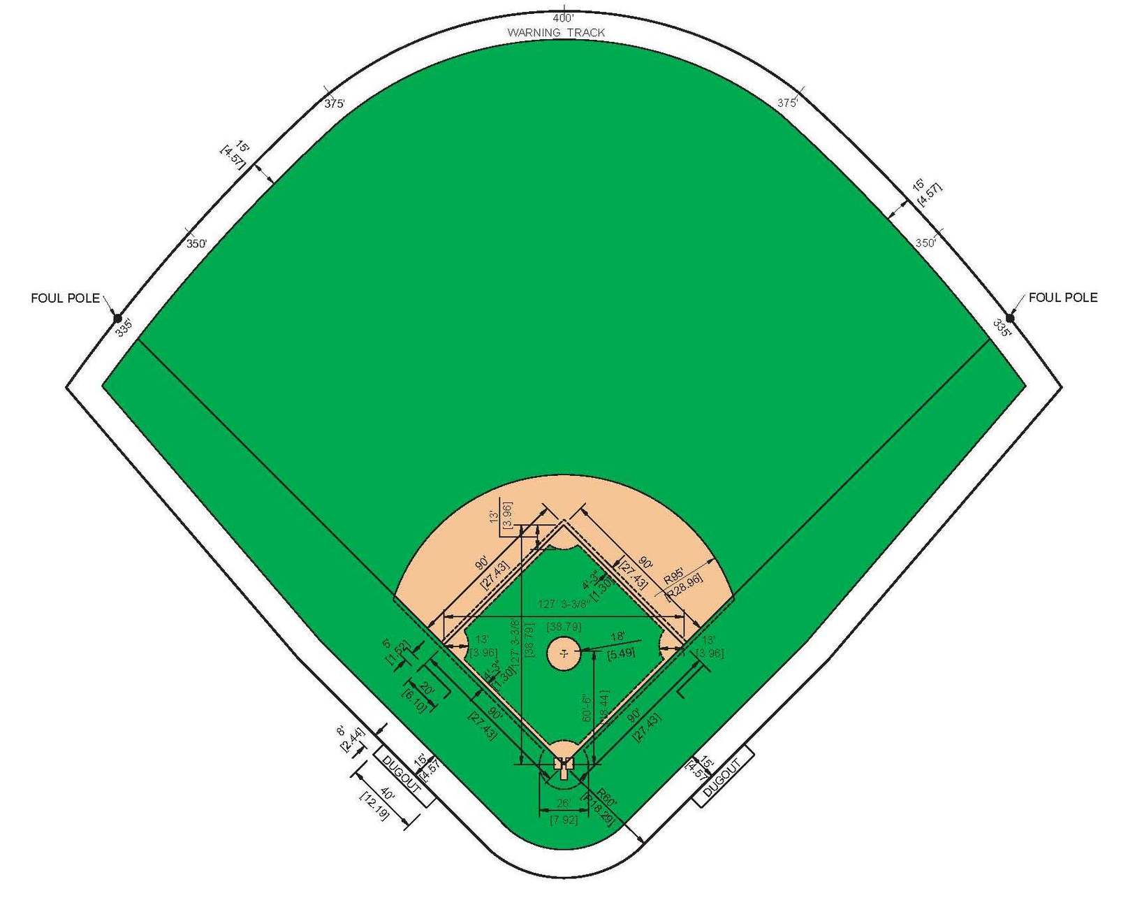 Baseball diamond baseball field clip art 2