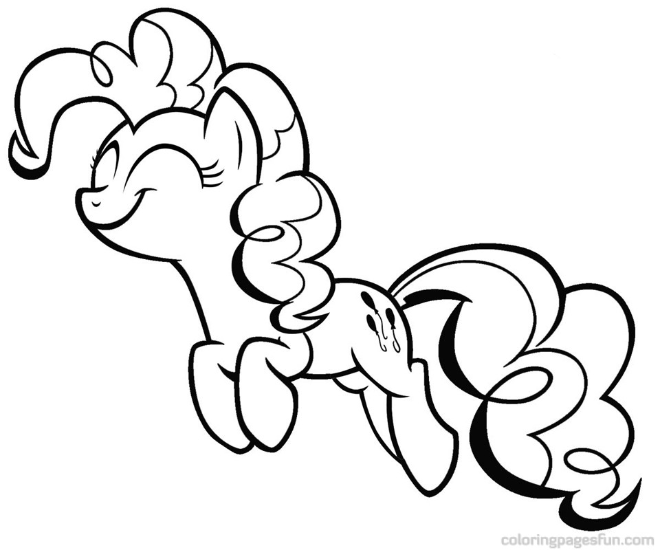 Jumping Pinkie Pie Free Coloring Page | Color My Little Pony