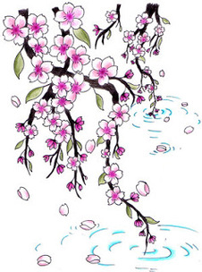 Cherry Blossom Design Clipart - Free to use Clip Art Resource
