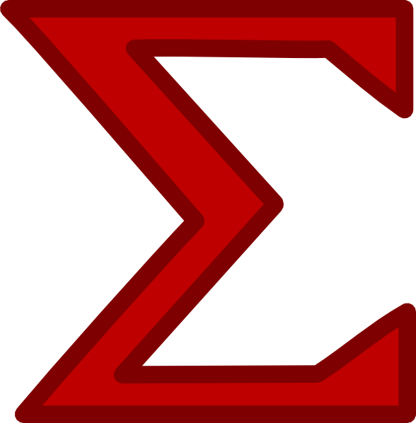 Red Sigma Clip Art - vector clip art online, royalty ...