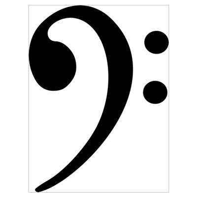 Bass clef Wall Art Poster