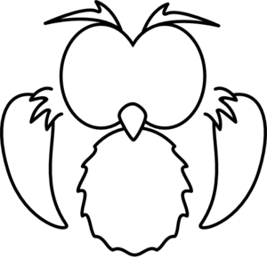 Black White Owl Clip Art - vector clip art online ...