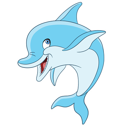 Cartoon Of Pretty Dolphin Clip Art, Vector Images & Illustrations ...