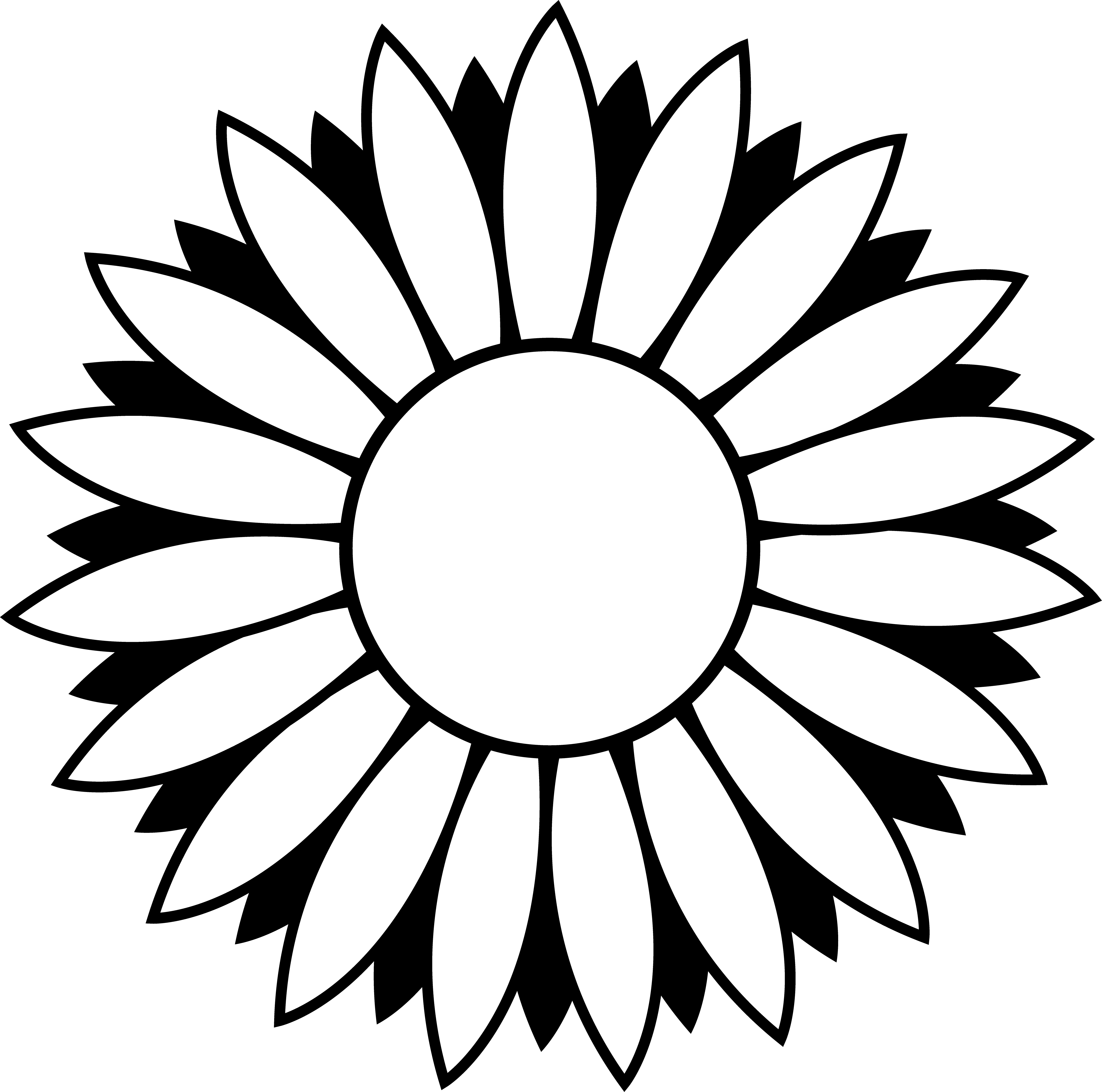 Flower Clip Art Outline - Free Clipart Images