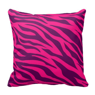 Purple Zebra Print Pillows - Decorative & Throw Pillows | Zazzle