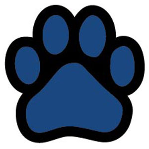 Blue paw print clipart