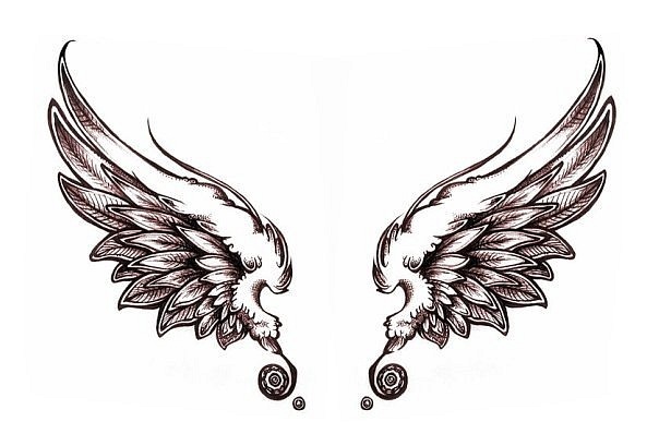 Simple Angel Wings Tattoo Design | Fresh 2017 Tattoos Ideas