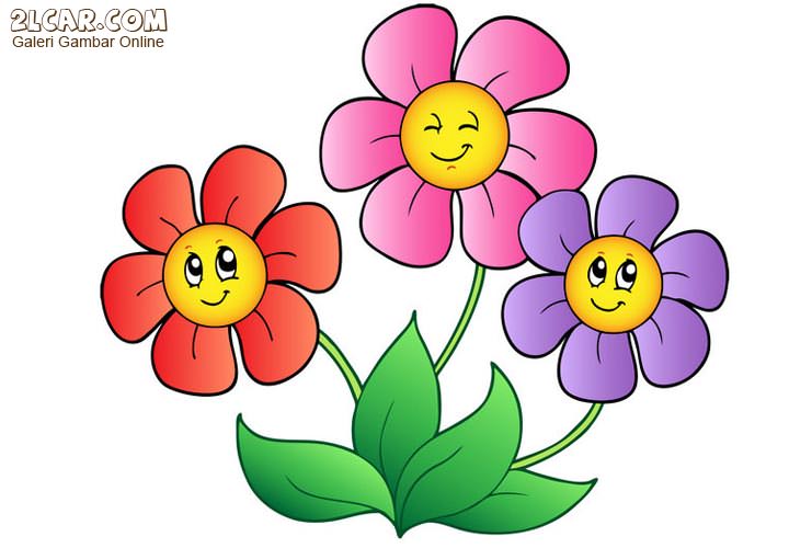 Gambar Bunga Kartun Gratis Resolusi Tinggi