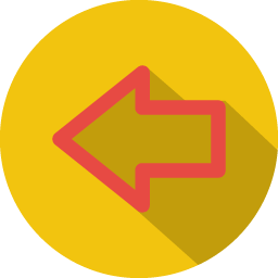 Arrow previous 3 Icon | Colorful Long Shadow Iconset | GraphicLoads