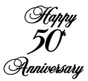 Happy 50th anniversary clipart