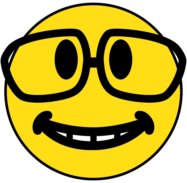 Smiley Face With Nerd Glasses - Free Clipart Images
