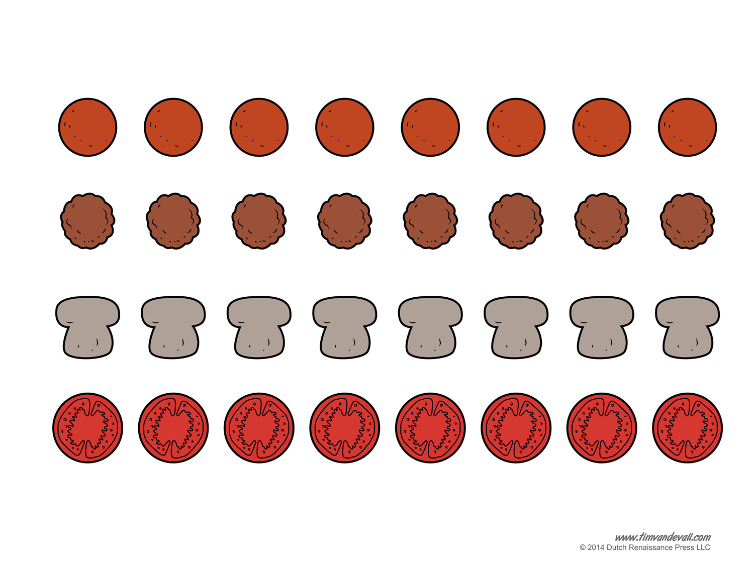 Pizza Toppings Clipart