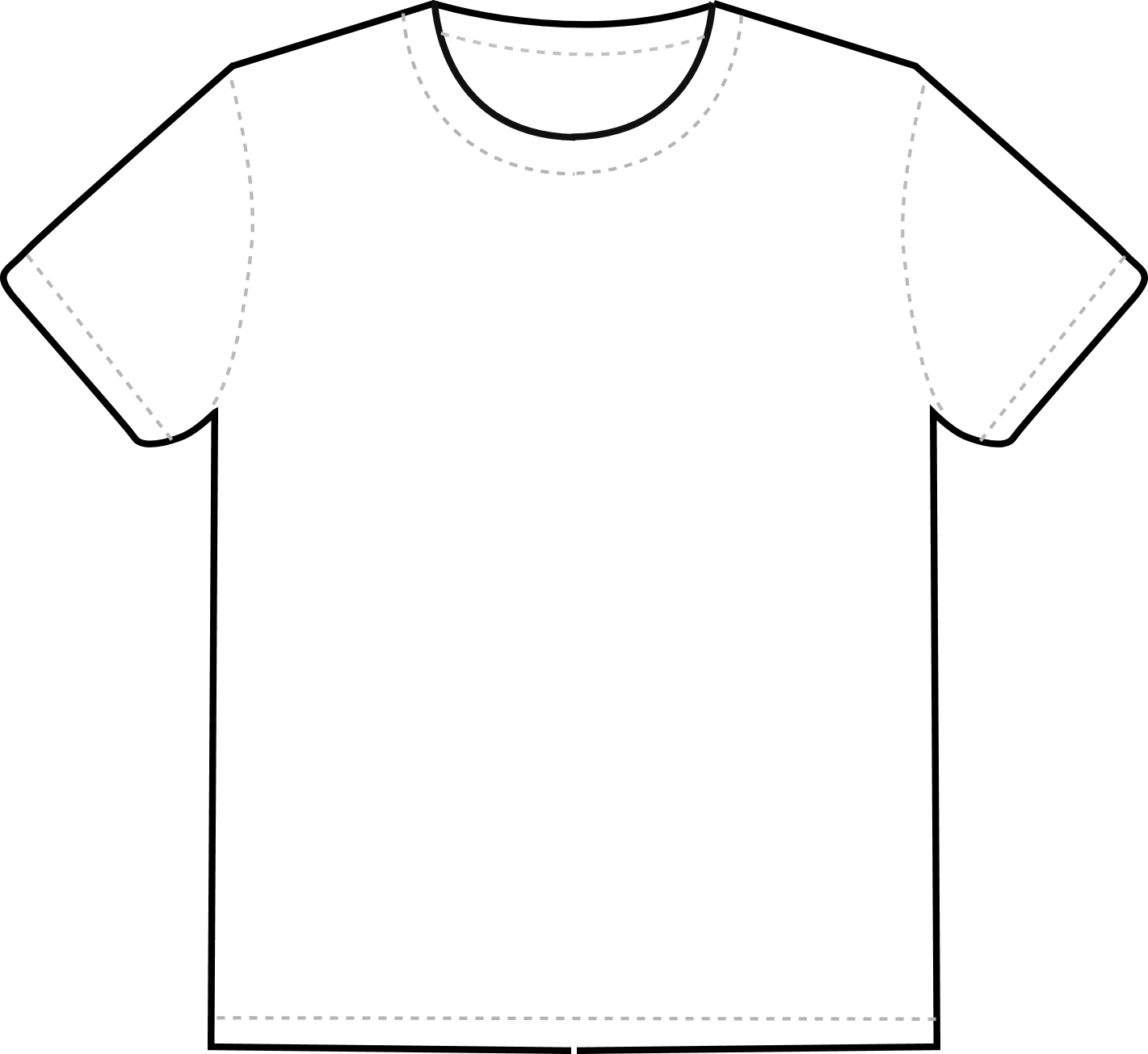 T-shirt clip art outline
