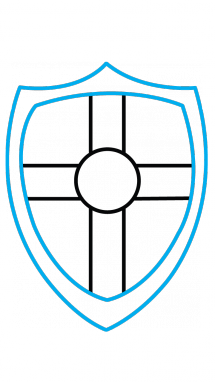 How to Draw a Knights Shield, Medieval Items, Easy Step-by-Step ...