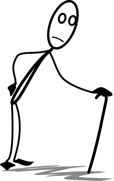 Stick man cry clipart