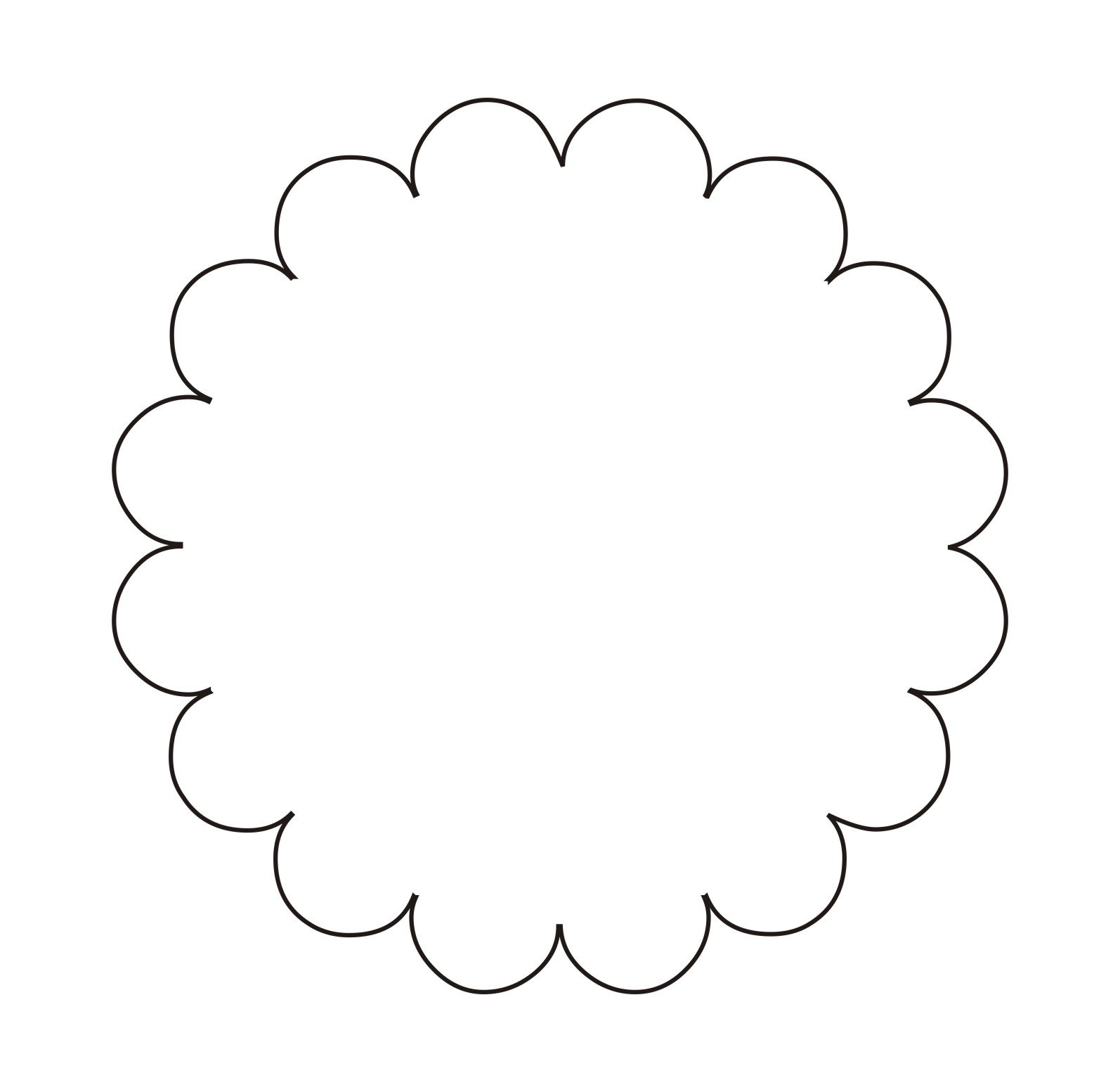Flower shape clipart