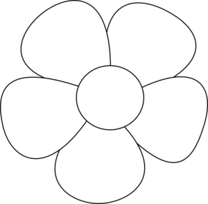 Simple Flower clip art - vector clip art online, royalty free ...