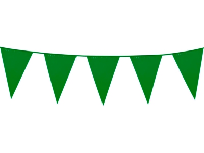 Plain Green Bunting - Plastic 10m - Party Superstores