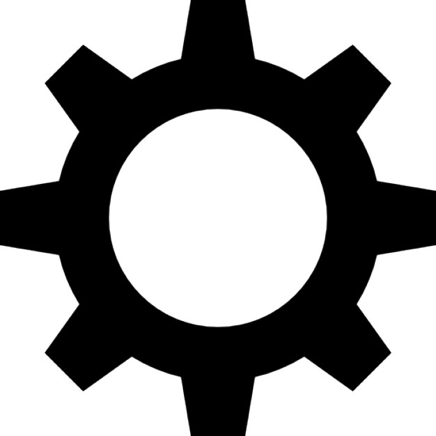 Gear black shape Icons | Free Download