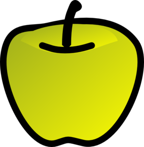 Green Apple clip art - vector clip art online, royalty free ...