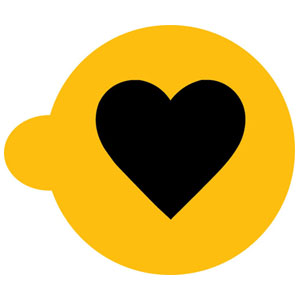 Designer Decorating Solid Heart Stencil, size of 3.35H x 3.65 W ...