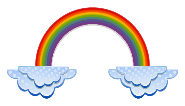 Rainbow And Clouds Clipart, vector clip art online, royalty free ...