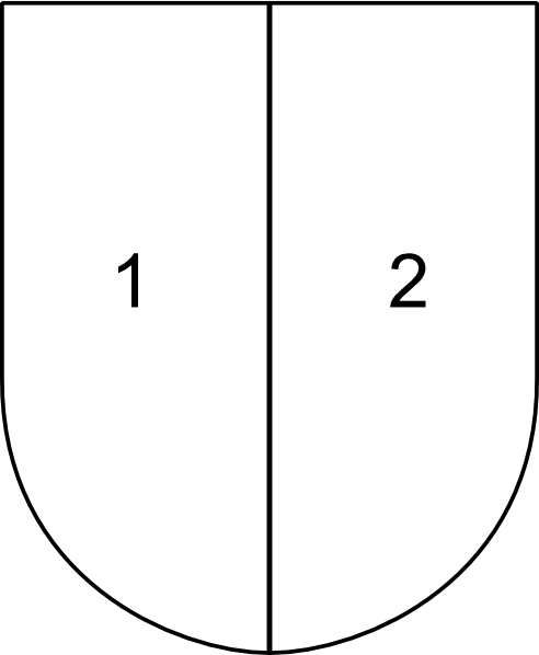 Partitioned Shield clip art Free Vector