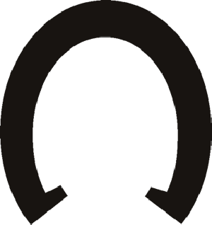 Horseshoe Painted Wooden Shape