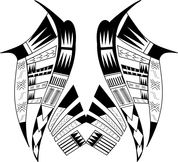 Tribal Butterfly clip art - vector clip art online, royalty free ...